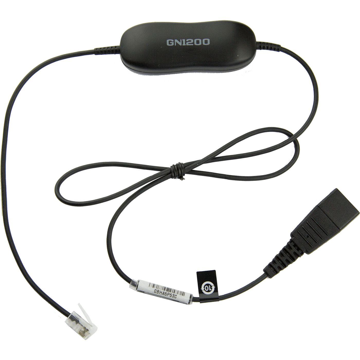 Cabo Inteligente JABRA GN 1200 (RJ10 para QD - 0,8 m - Preto)