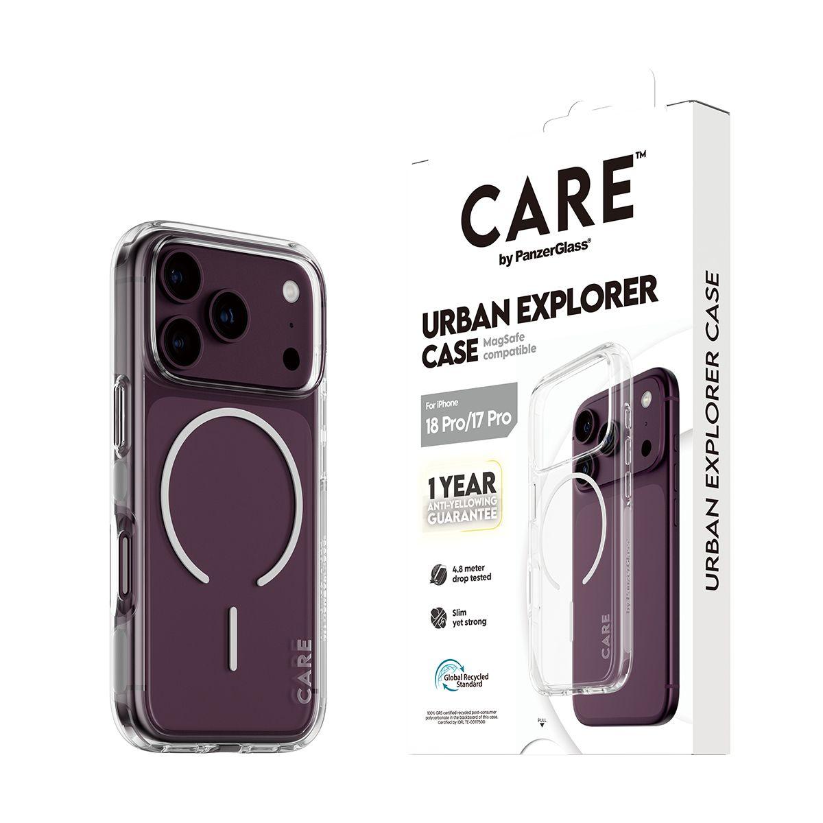 Capa para Telemóvel PANZERGLASS CARE by Urban Explorer Case (MagSafe branco - Transparente), miniatura 6