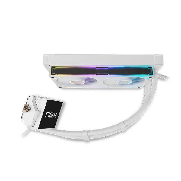 Kit de Refrigeração Líquida CPU NOX Hummer M-240 LCD (12 cm - 1800 RPM - ARGB multicolor - Branco) — miniatura 3