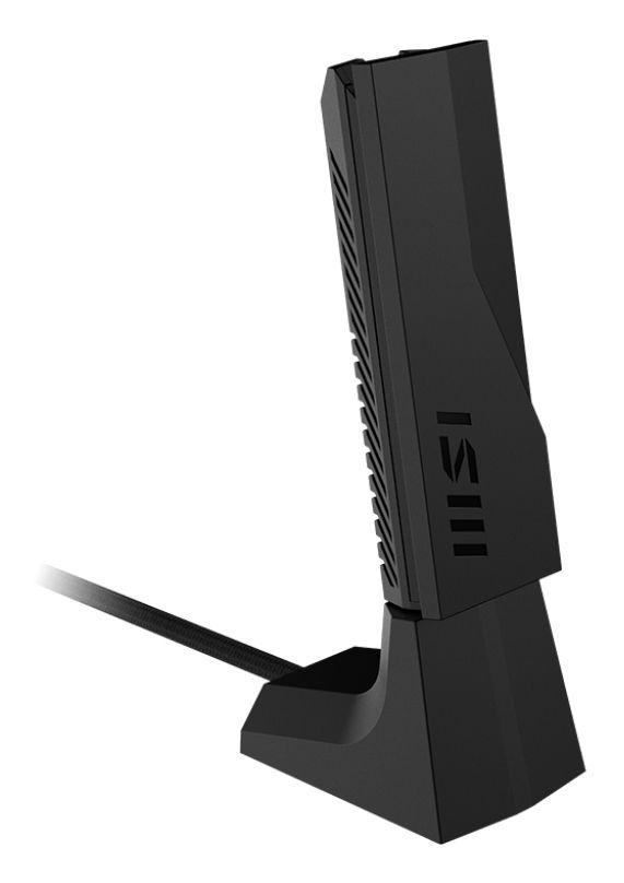 Adaptador de Rede USB MSI BE6500 (Wi-Fi 7 - 2880 Mbit/s - 1 unidade - Preto)