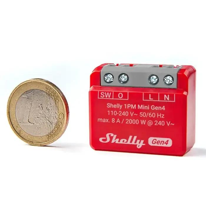 Módulo de Relé Inteligente SHELLY 1PM Mini Gen4 (Plástico - Vermelho) — miniatura 4