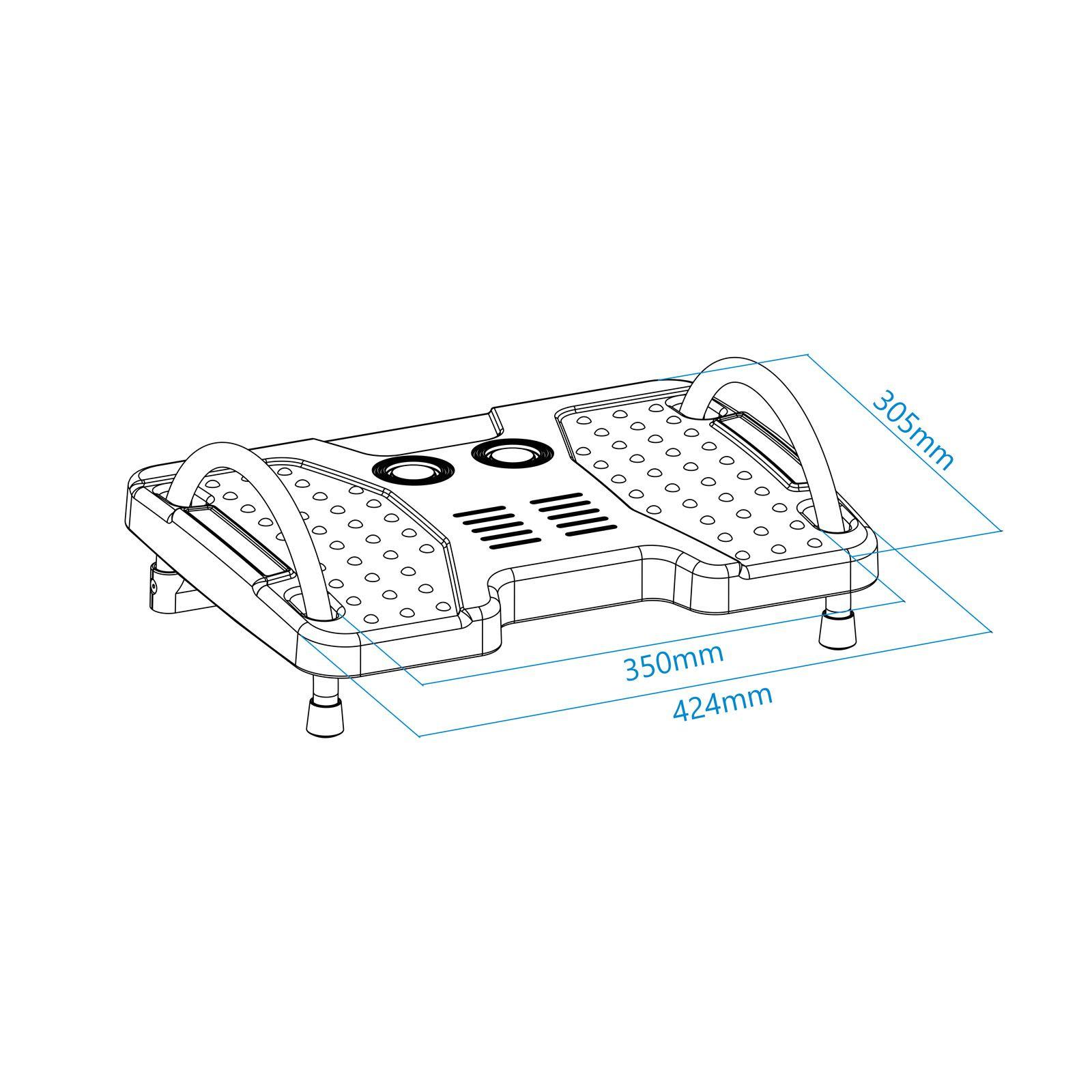 Descanso para Pés TOOQ TQFR0601-G (Cinzento) — miniatura 3