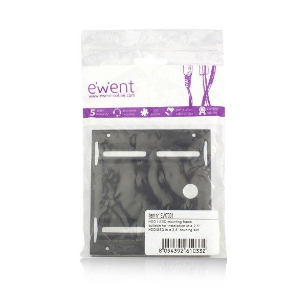 Suporte de Montagem EWENT EW7001 (HDD / SSD 2.5" - Baía 3,5" - Preto), miniatura 4