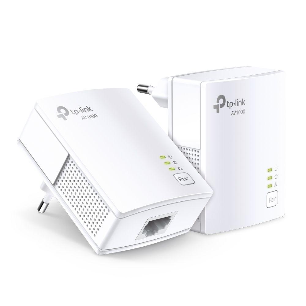 Kit de Adaptadores Powerline TP-LINK TL-PA7017 KIT (Gigabit Ethernet - 2 unidades - HomePlug AV2 - Branco)
