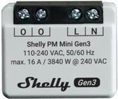 Módulo de Medição de Energia SHELLY PM Mini Gen3 (Plástico - Preto)