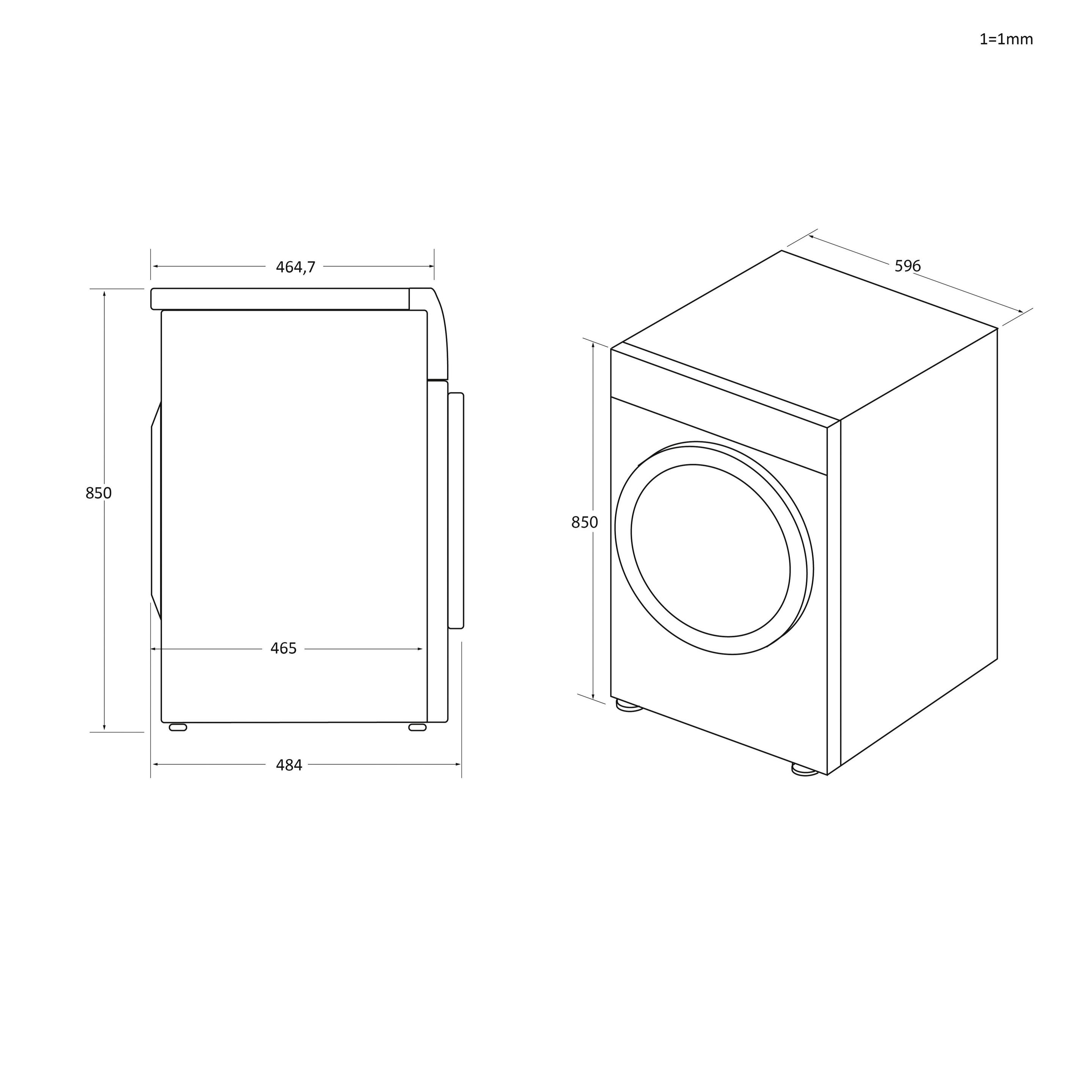 Máquina de Secar Roupa Encastre HAIER HDBIH7A2TBEXS (Altura 85 cm - 85 cm - 7 kg - Não aplicável), miniatura 11