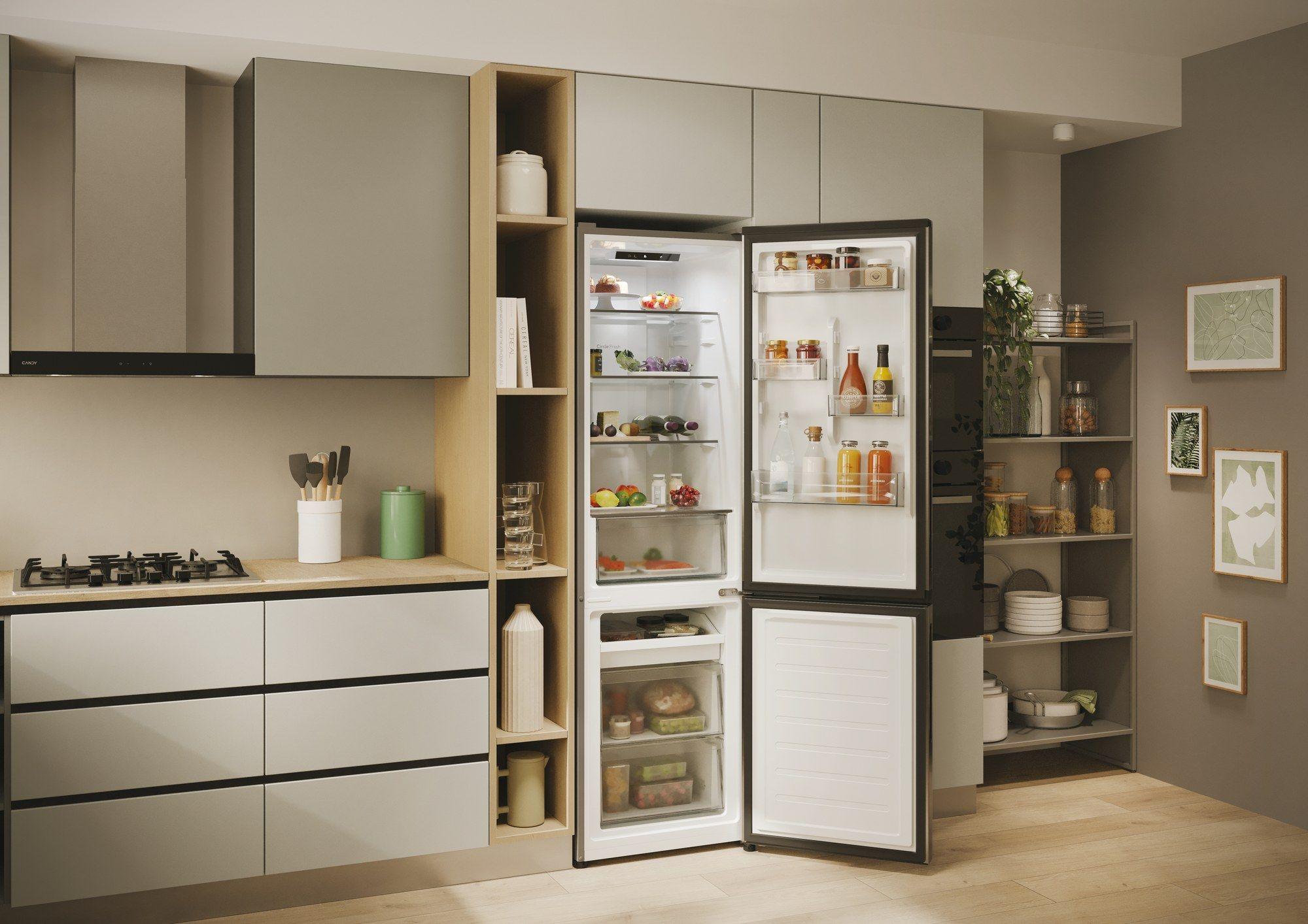 Frigorífico Combinado Independente CANDY CNCQ2T518EX (279 L - 182,5x54,5x60,2 cm - 183 cm - Inox), miniatura 15