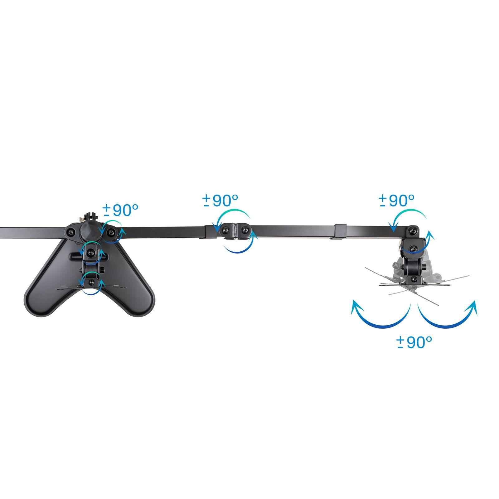 Suporte de Mesa para 3 Monitores TOOQ DB1704TN-B (17" a 27" - Preto), miniatura 5