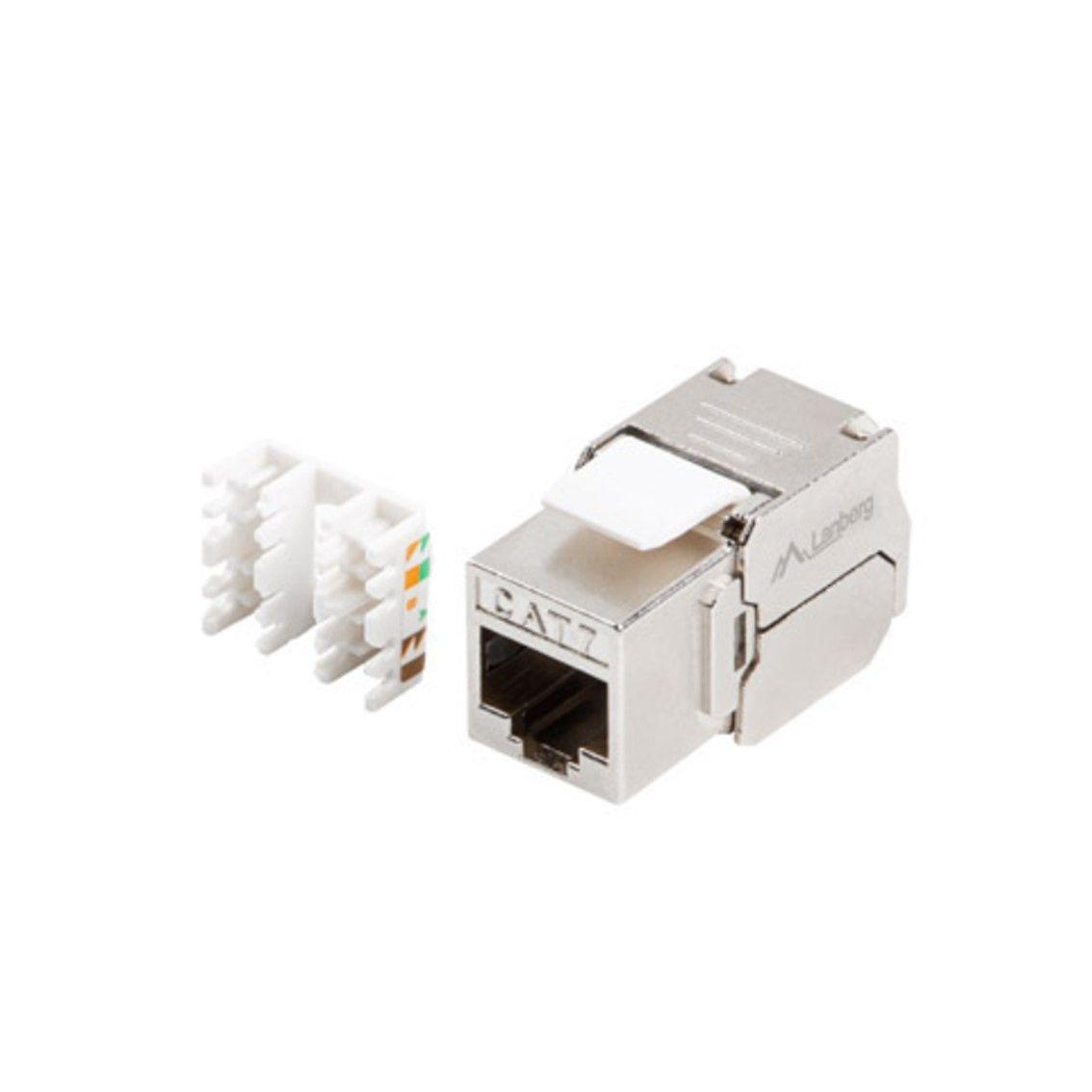 Módulo Keystone LANBERG KSF7-2000 (LSA fêmea - RJ-45 fêmea - Cat7 - Prateado)