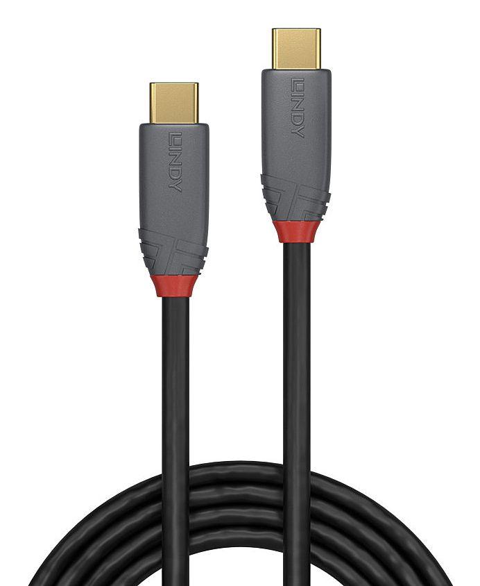 Cabo USB-C LINDY 36901 (1 m - USB C - Preto e Cinzento) — miniatura 2