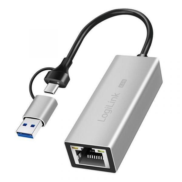 Adaptador USB para Ethernet LOGILINK UA0422 (USB 3.1 - 2,5 Gigabit Ethernet)