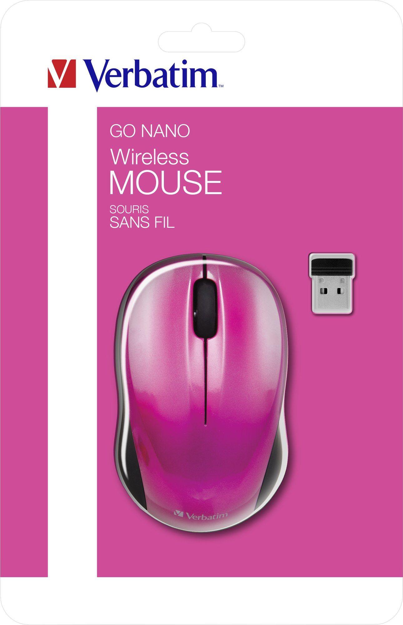 Rato VERBATIM Go Nano (1600 DPI - Rato ótico - RF Wireless - Rosa) — miniatura 7