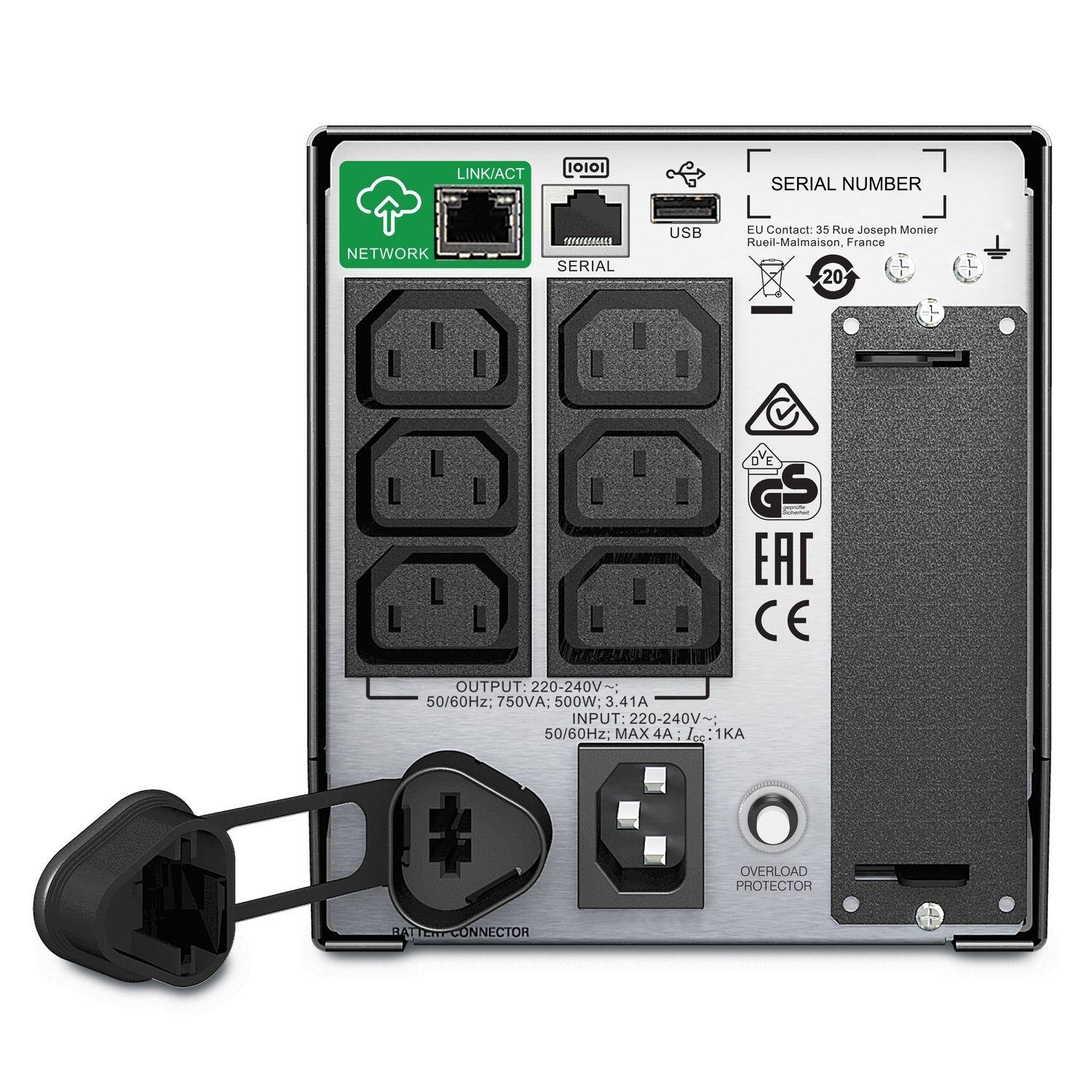 UPS de Linha Interativa APC Smart-UPS SMT750IC (Cabo USB - Acoplador C13 - Preto), miniatura 2