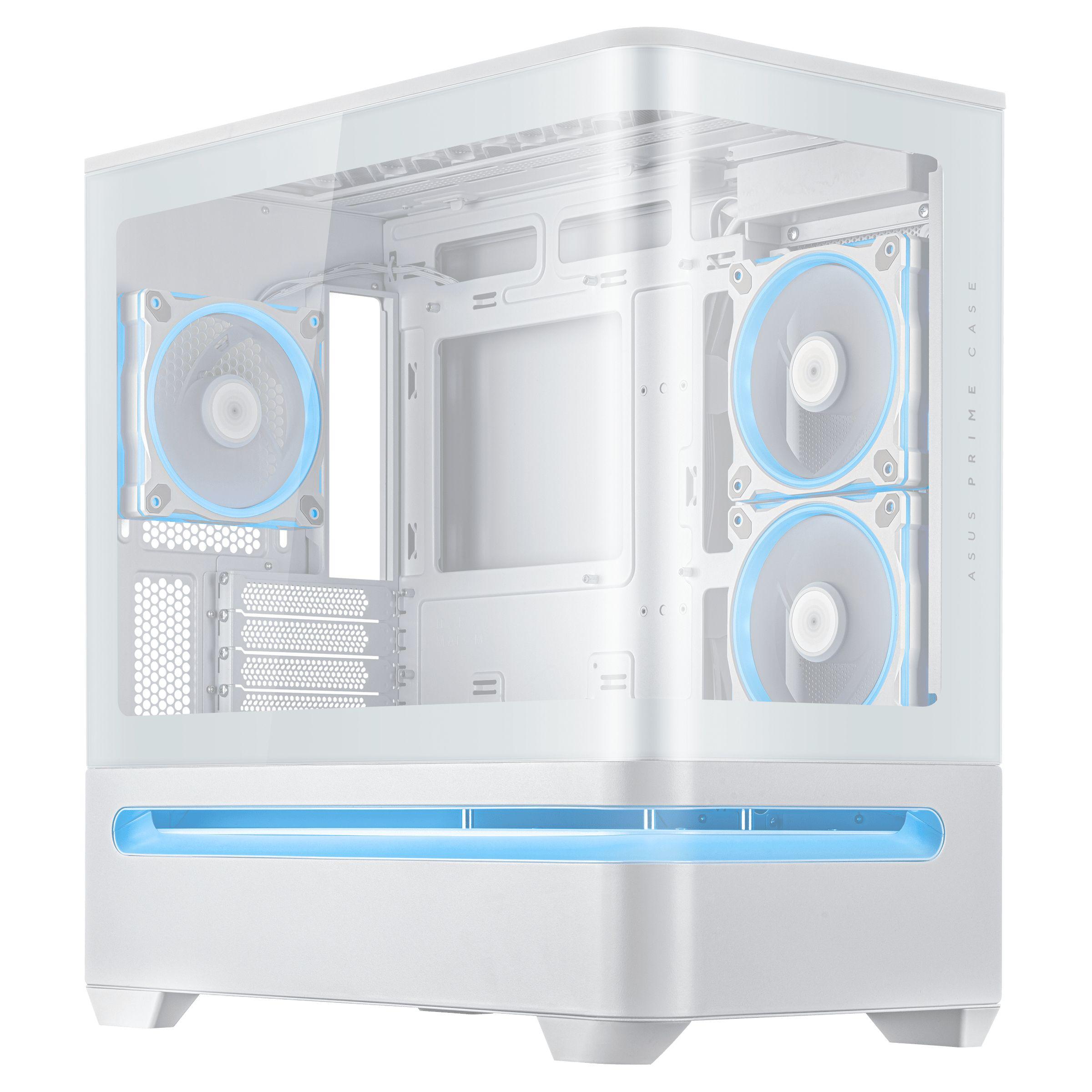 Caixa PC ASUS PRIME AP202 ARGB (micro ATX, Mini-ITX - Mini Tower - Micro-ATX, Mini-ITX - Branco) — miniatura 2