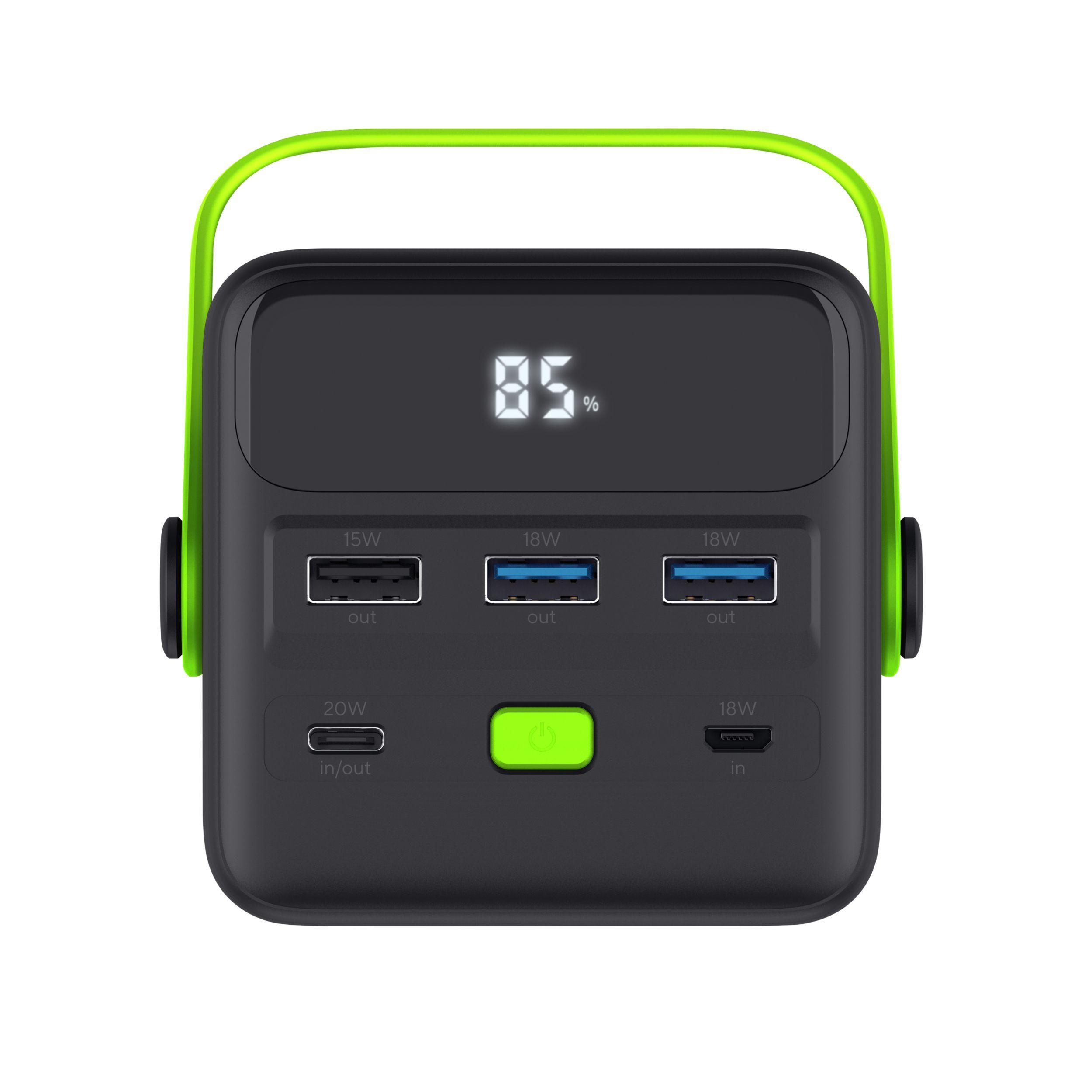 Bateria Externa TRUST Redoh XXL (50000 mAh - 185 Wh - Micro-USB + USB Type-C - Preto e Verde), miniatura 3