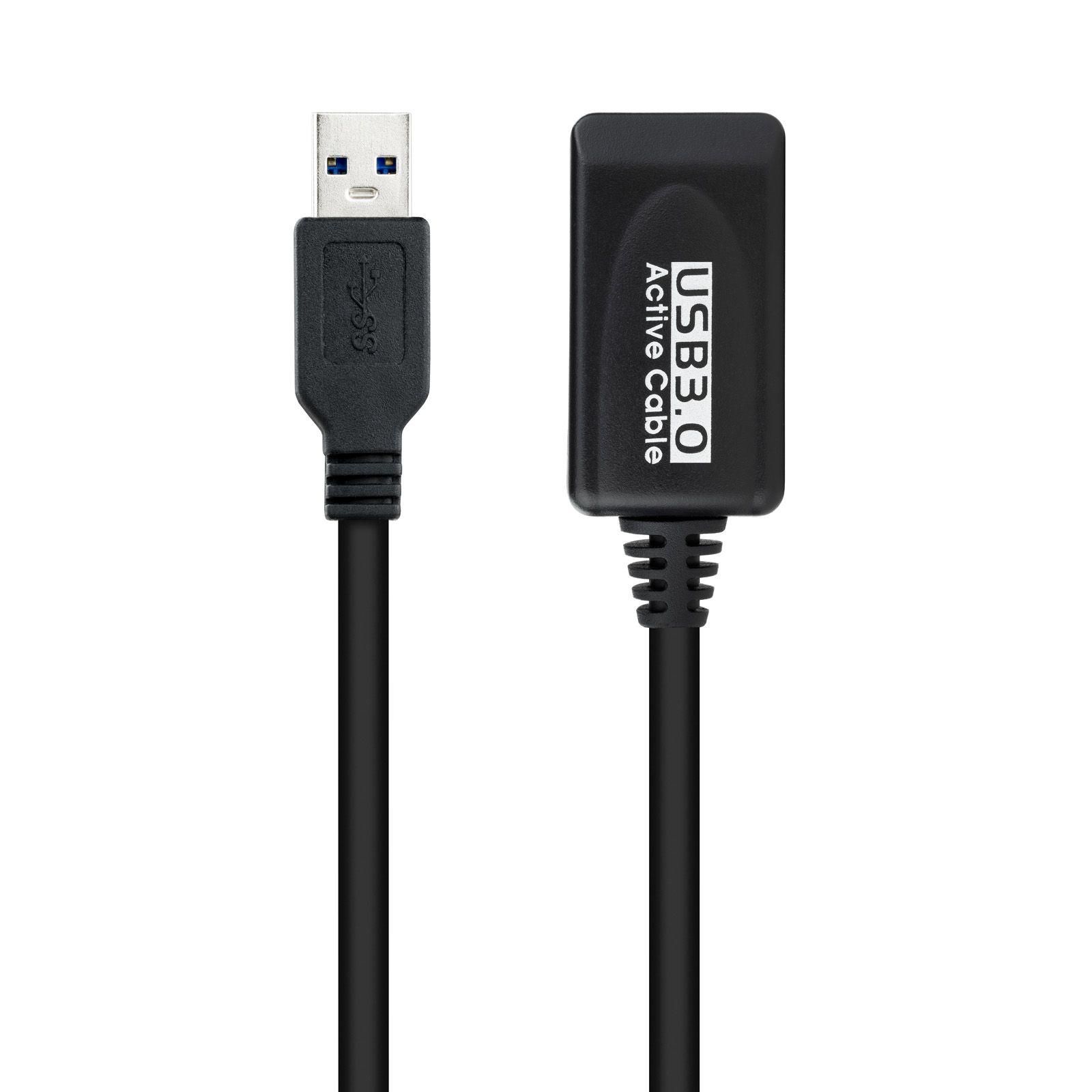 Cabo de Extensão USB NANOCABLE 10.01.0311 (5 m - USB A - Preto) — miniatura 2