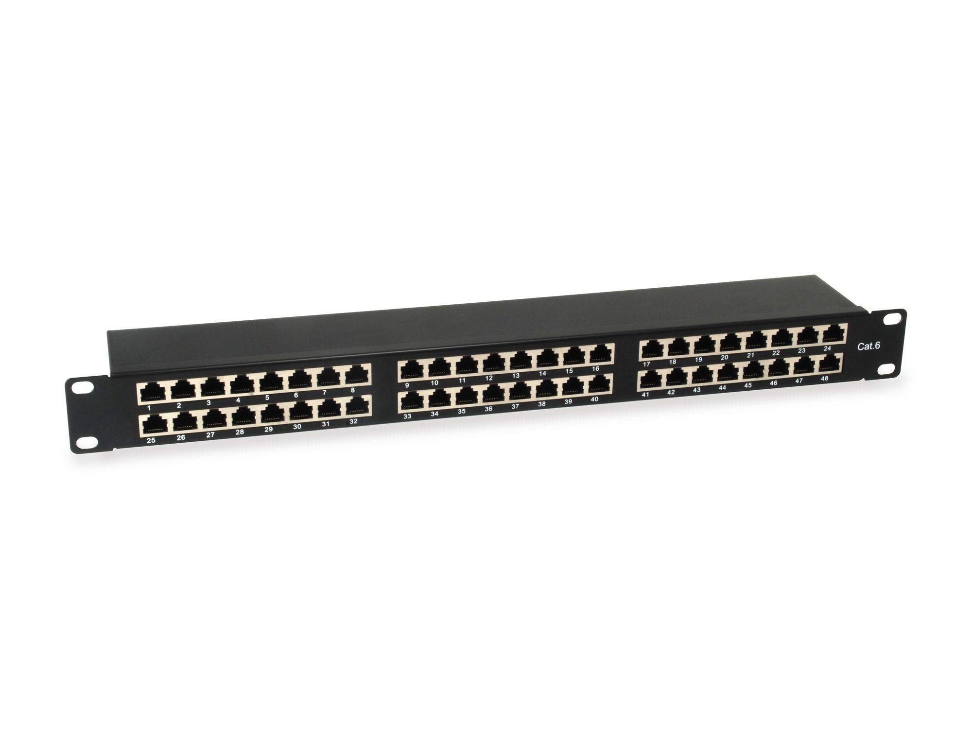 Painel de Patch EQUIP 326449 (RJ-45 - Montagem em rack - Preto)
