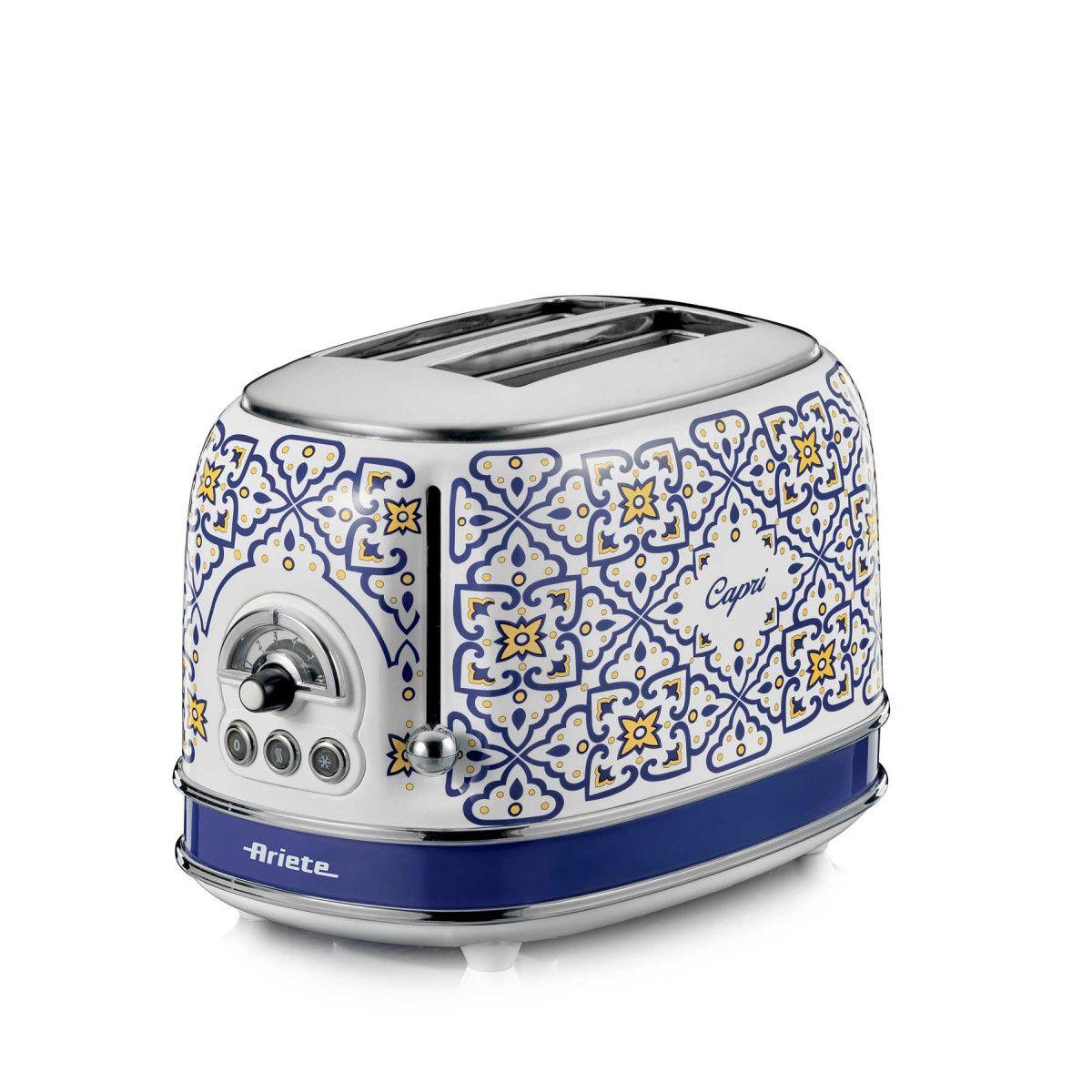 Torradeira ARIETE 0155/1C (810 W - Metal - Altura 20 cm - Azul e Branco)
