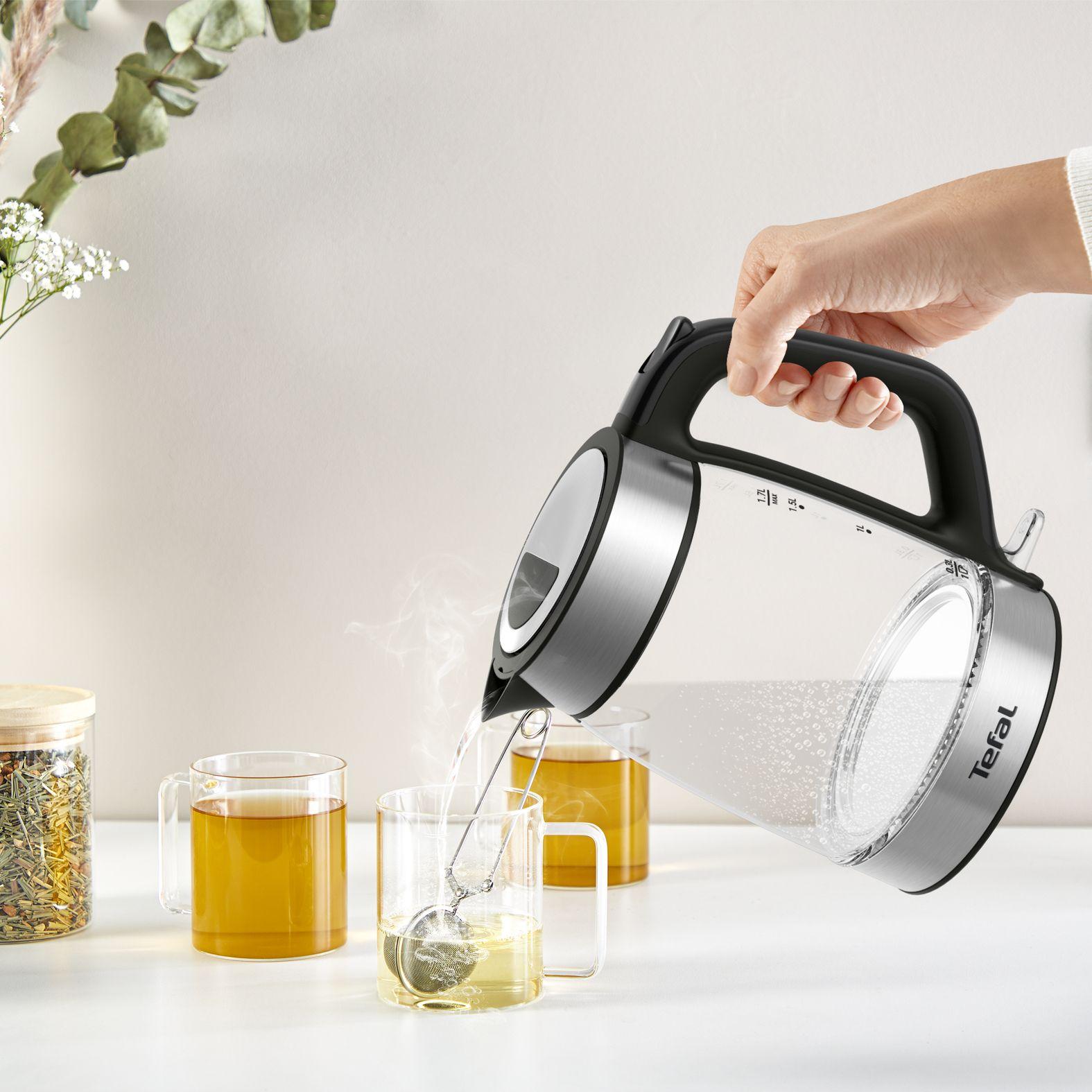 Jarro Elétrico TEFAL KI605830 (2200 W - 1,7 l - Vidro - Preto/Prateado/Transparente) — miniatura 5