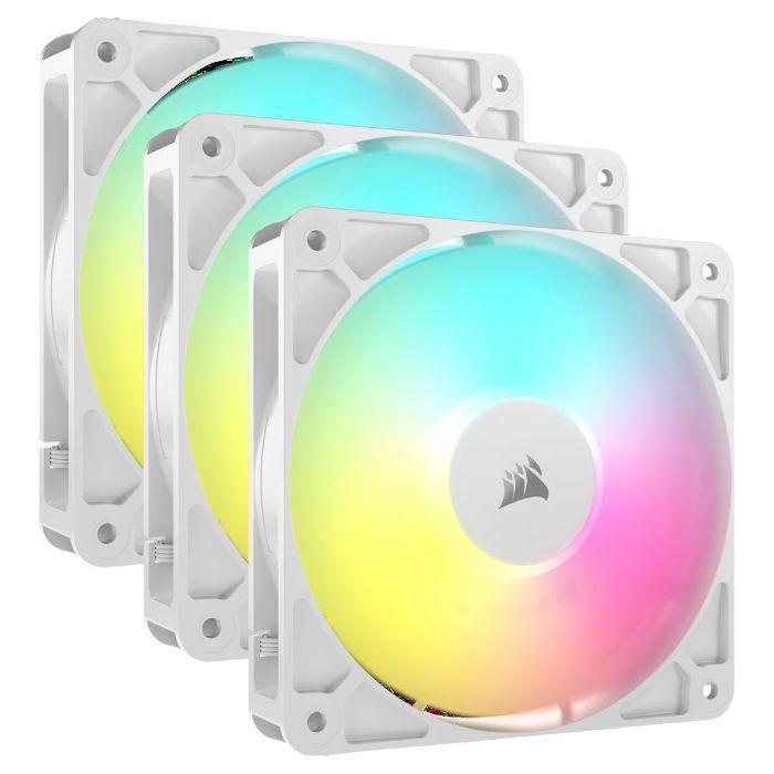 Conjunto de Ventoinhas para Caixa PC CORSAIR RS120-R ARGB PWM (Caixa - RGB multicolor - Branco), miniatura 2