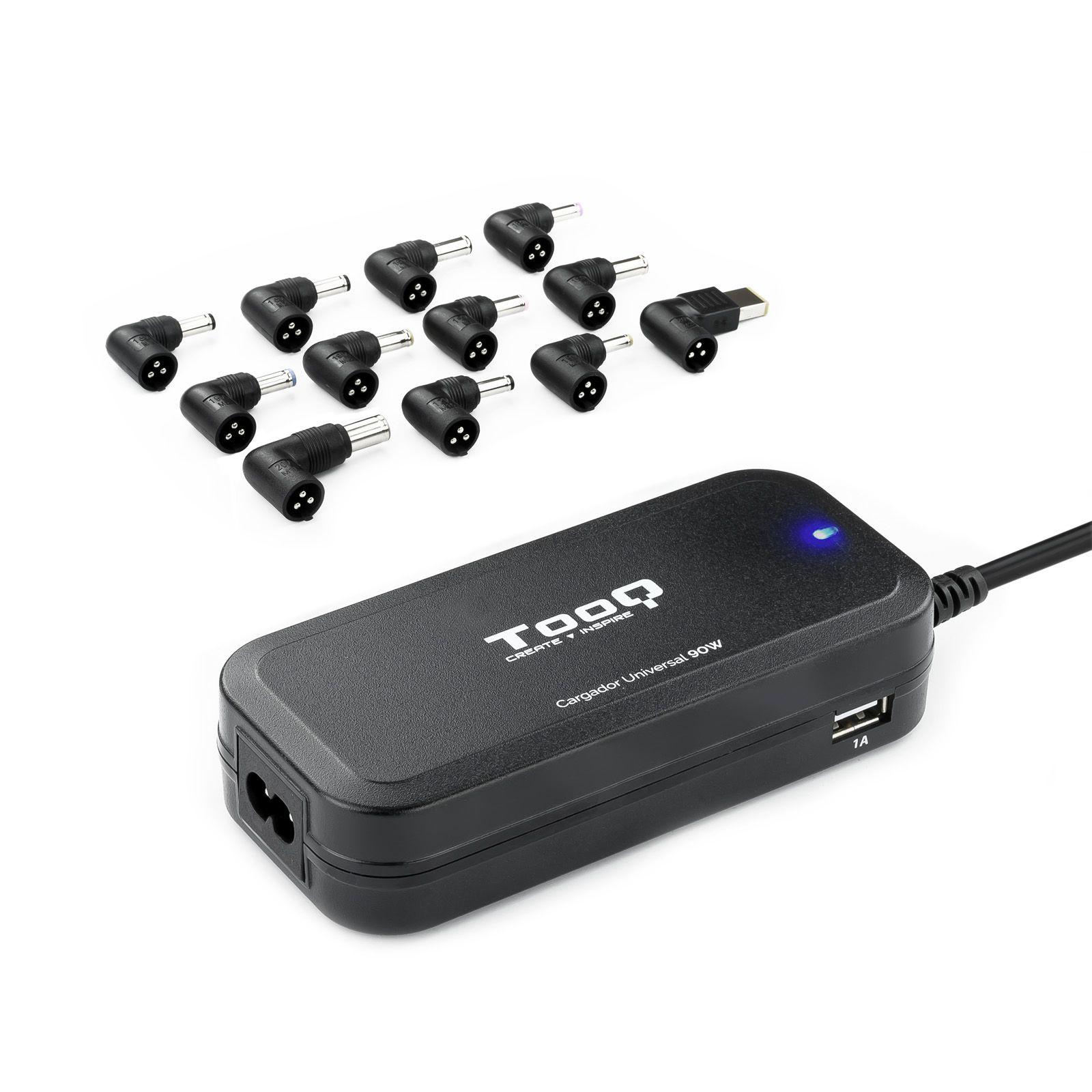 Carregador de Portátil TOOQ TQLC-90BS02AT (90 W - 12-20 V - Preto)