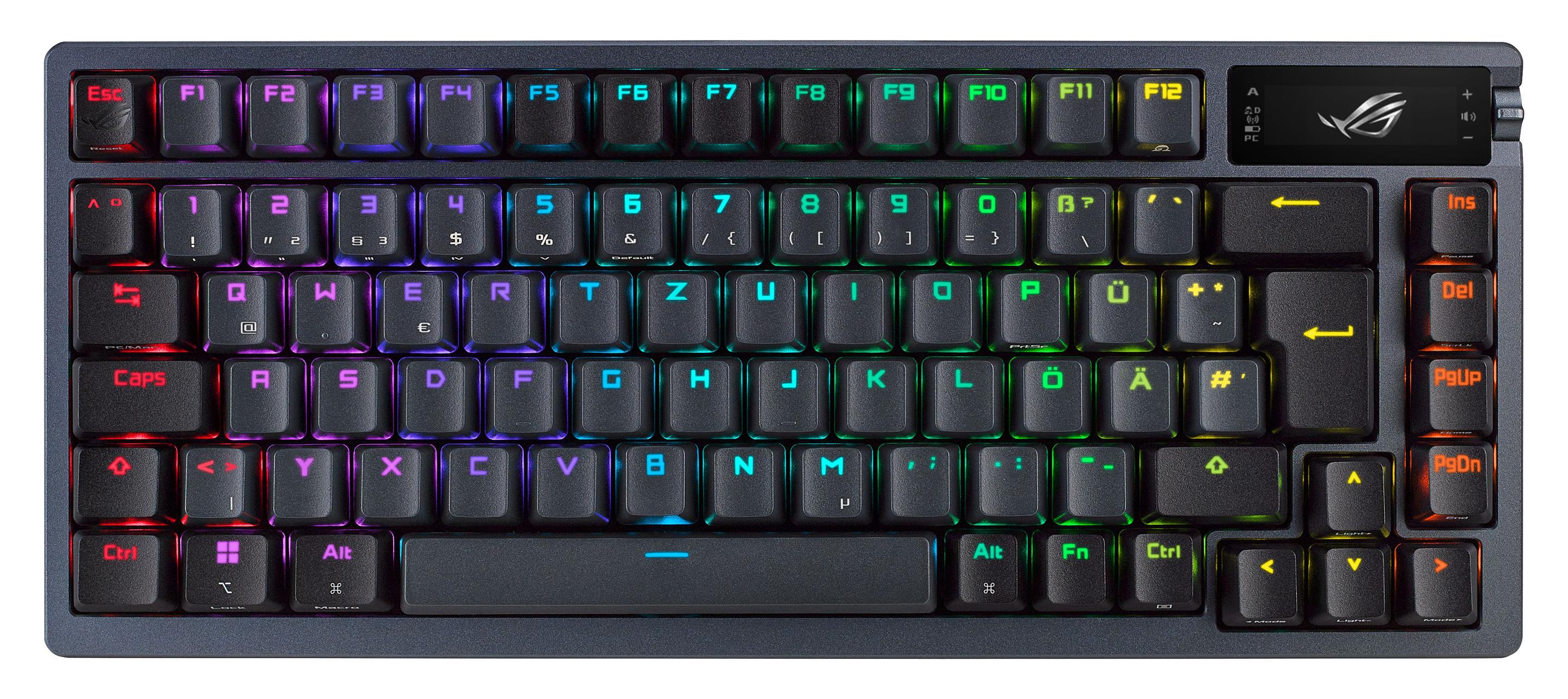 Teclado ASUS ROG Azoth (Alemão - Interruptor de chave mecânico - 75% - Preto)