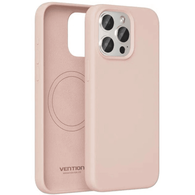 Capa de Silicone MagSafe VENTION KUFP0-30 (iPhone 15 Pro - Silicone - Rosa)