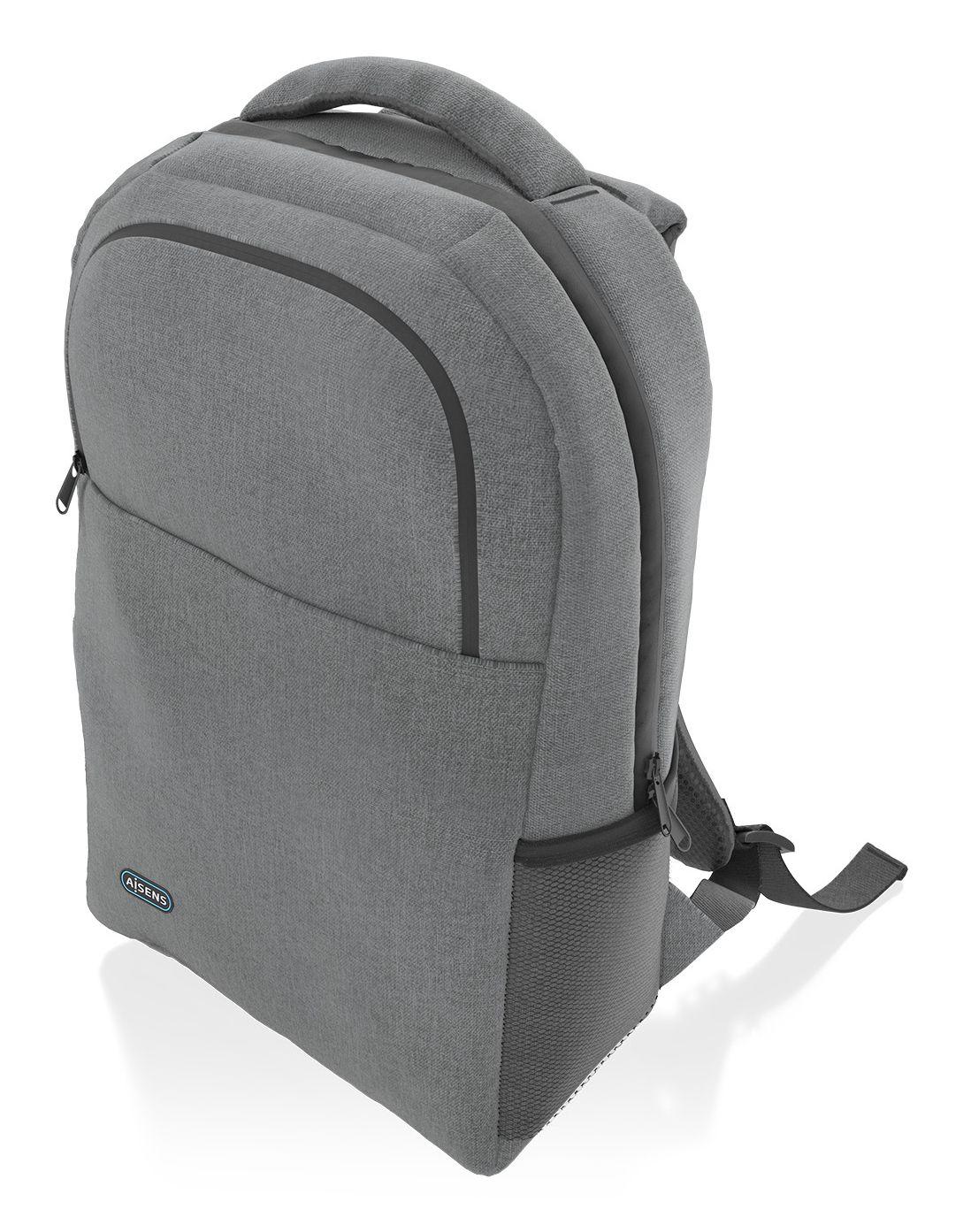 Mochila AISENS ASBG-BP083-GR (15,6" - Poliéster - 39,6 cm - Cinzento) — miniatura 2