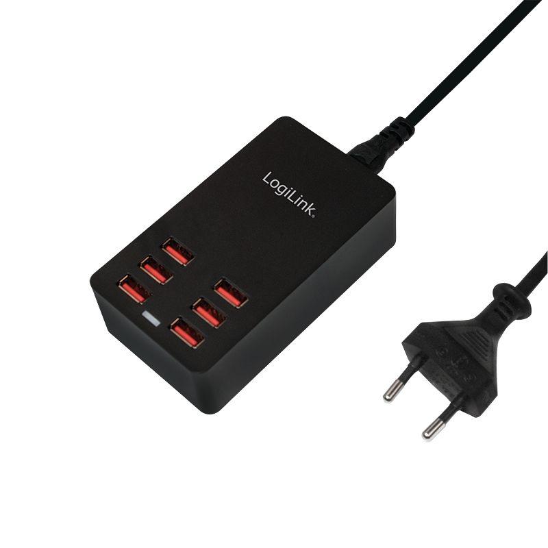 Carregador USB de Dispositivos Móveis LOGILINK PA0139 (32 W - Preto)