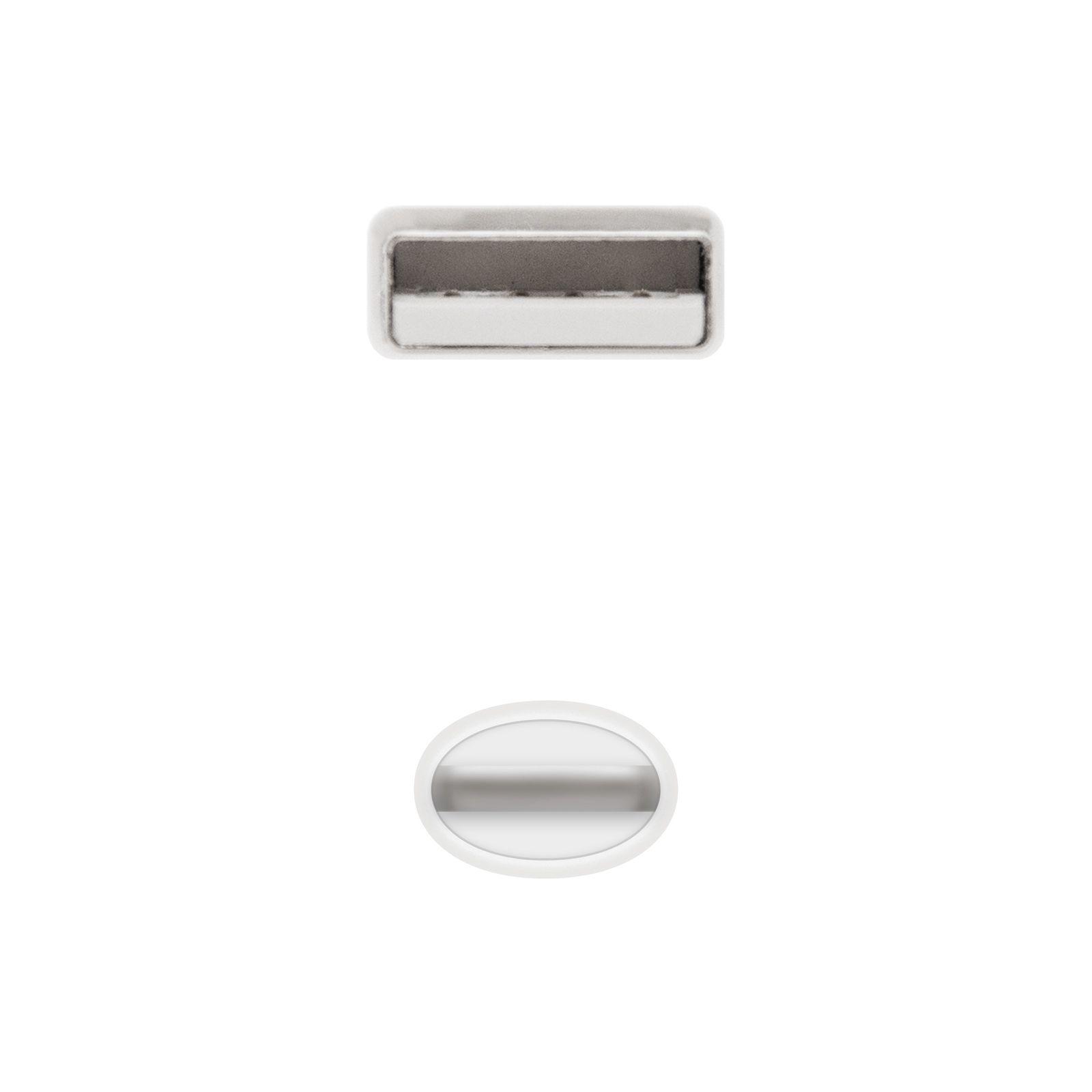 Cabo Lightning para USB-A NANOCABLE 10.10.0400 (0,5 m - USB-A - Branco) — miniatura 3