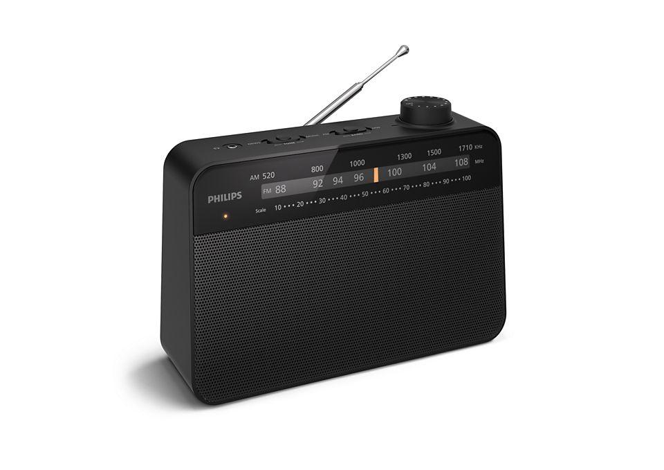 Rádio Portátil PHILIPS TAR2509/10 (40" - 0,3 W - AC - Preto)