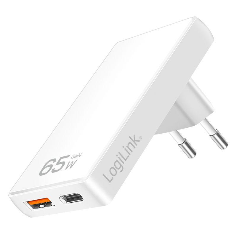 Carregador de Parede LOGILINK PA0368 (65 W - Branco)
