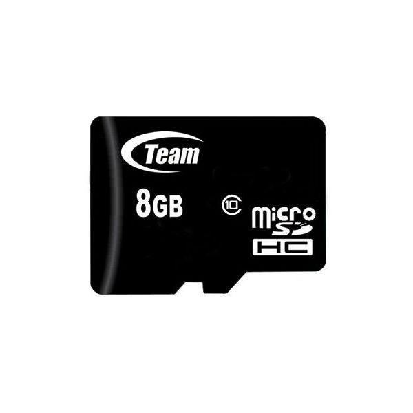 Cartão de Memória TEAM TUSDH8GCL1003 (8GB - Classe 10 - 20 MB/s - Preto)