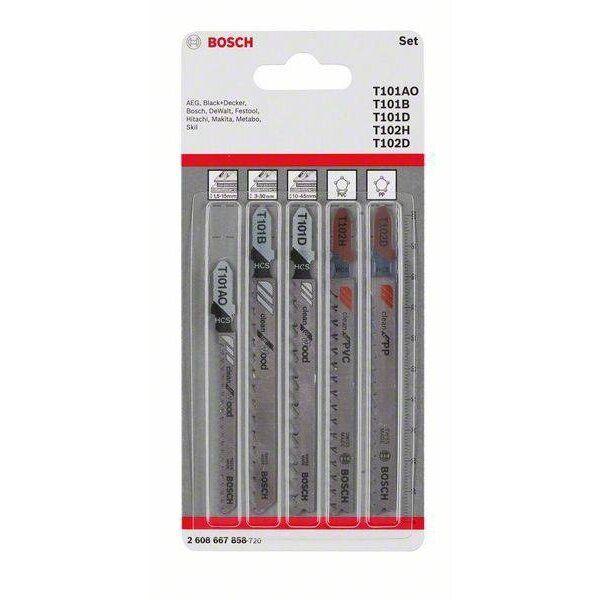 Conjunto de Lâminas para Serra Tico-Tico BOSCH 2608667858 (Madeira; plástico)