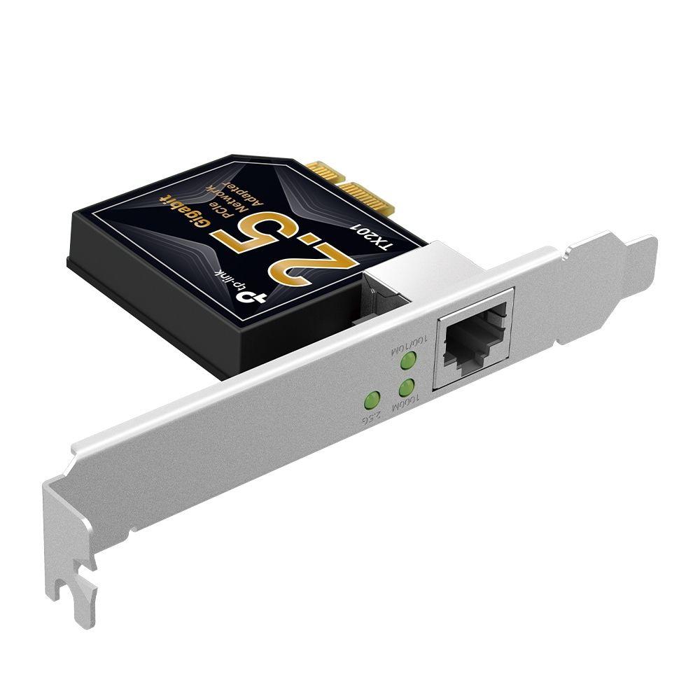 Placa de Rede PCIe TP-LINK TX201 (2.5 Gigabit Ethernet - PCI Express - 2500 Mbit/s - Preto e Cinzento) — miniatura 2
