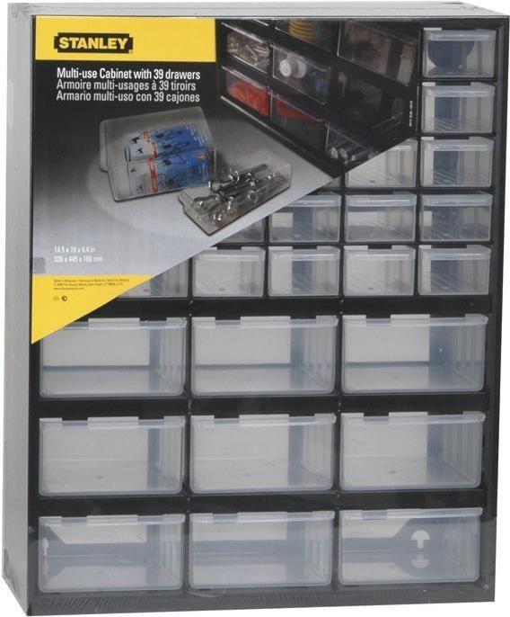 Organizador de Pequenas Peças STANLEY 1-93-981 (Plástico - Preto e Transparente)