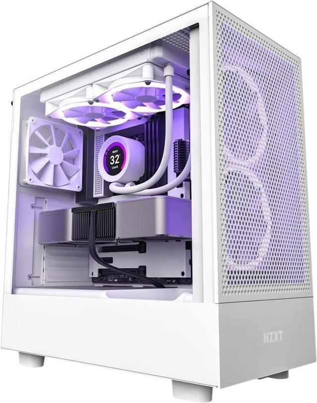 Caixa de Computador NZXT H5 Flow (Midi Tower - Aço, vidro temperado - 16,5 cm - Branco)