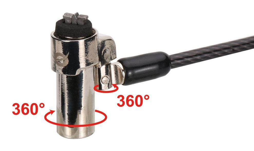 Cadeado Antirroubo para Portátil CONCEPTRONIC CUSTODIO02BNM (Nano - 1,8 m - Preto) — miniatura 5
