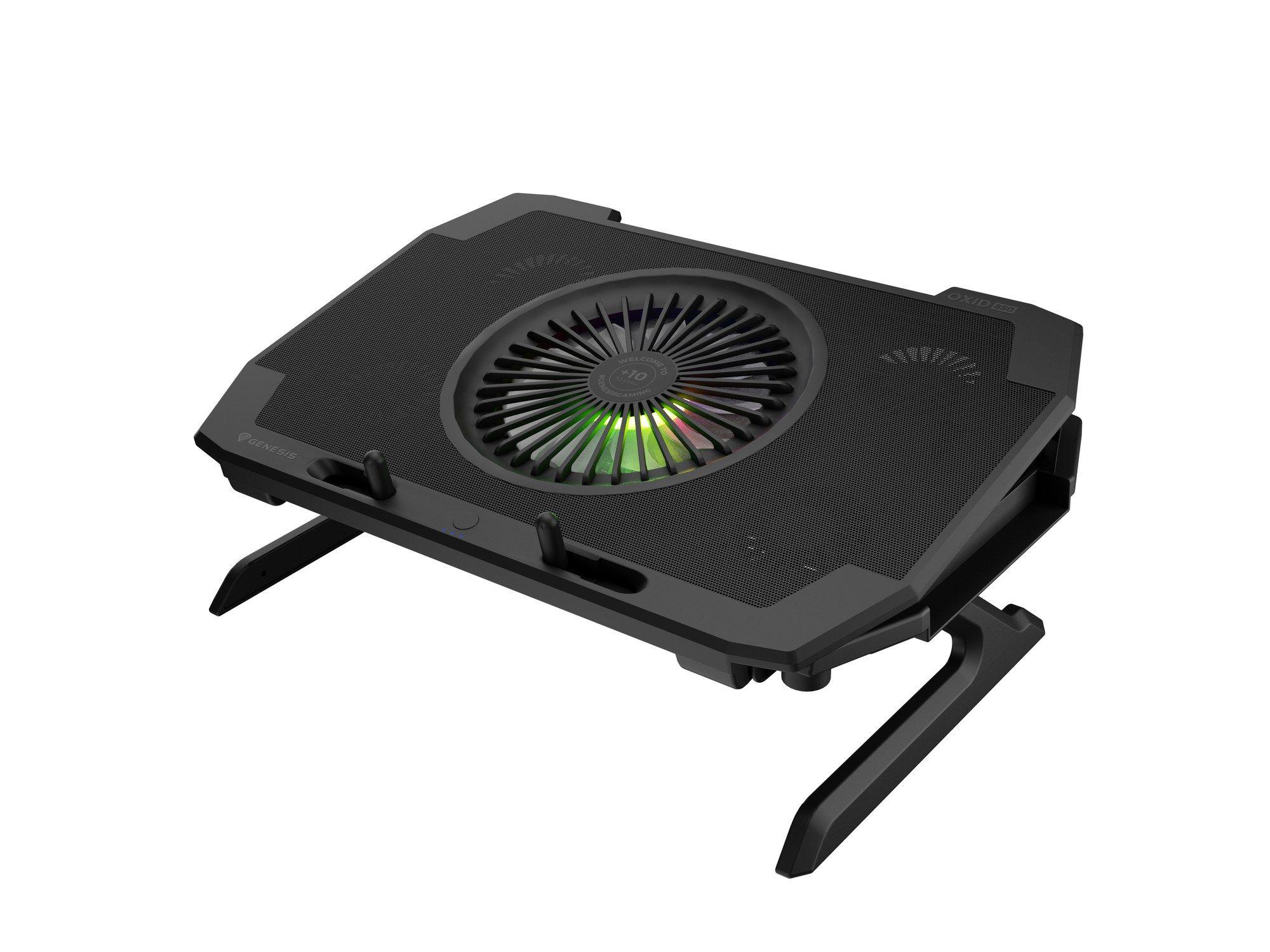 Base de Refrigeração para Portátil GENESIS Oxid 850 (17,3" - 5 Ventoinhas - RGB - Preto), miniatura 5