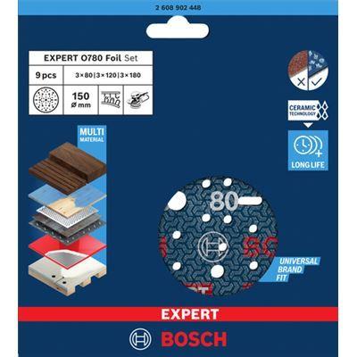 Conjunto de Discos Abrasivos BOSCH EXPERT O780 (150 mm), miniatura 3