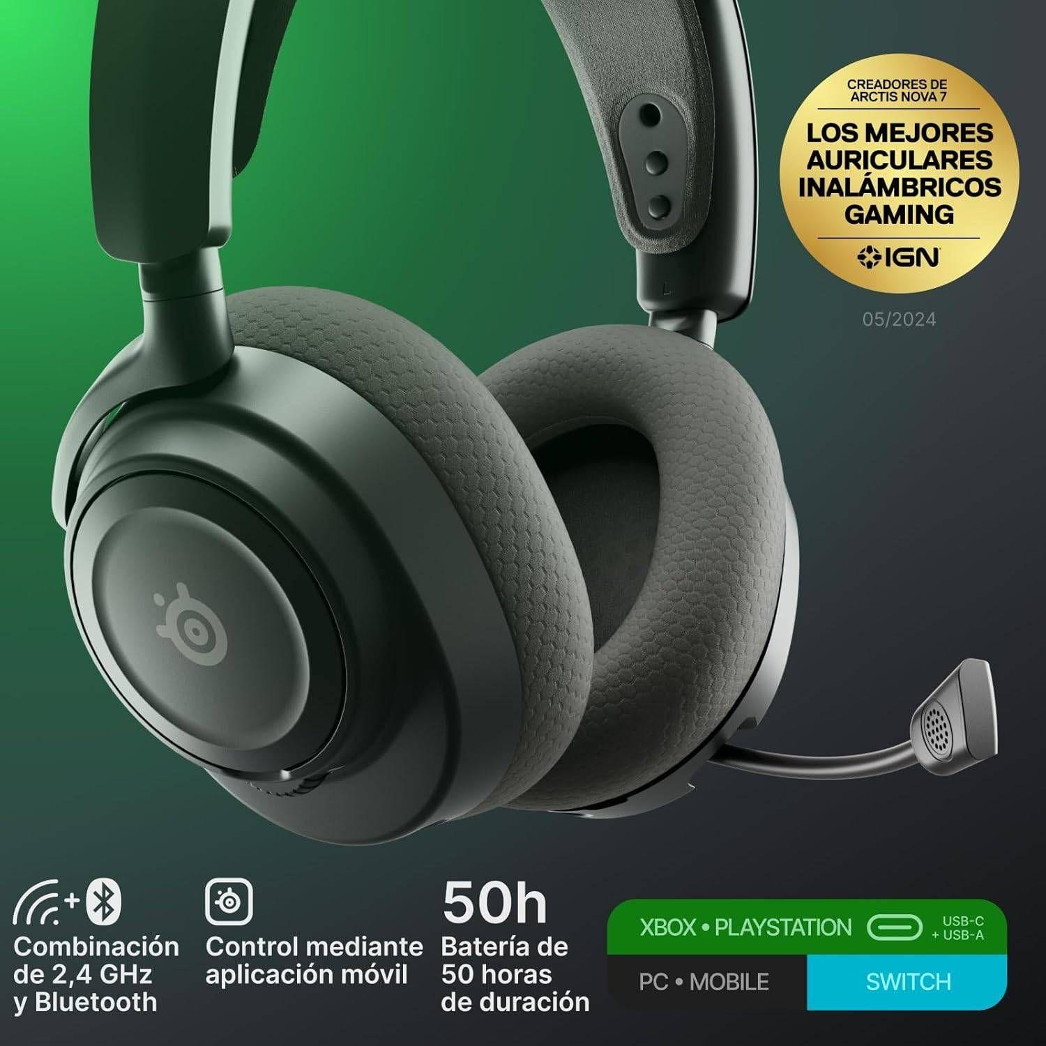 Headset Gaming STEELSERIES Arctis Nova 7X Wireless Gen 2 (Binaural - Sem fios, Bluetooth - Circum-aural - Preto) — miniatura 4