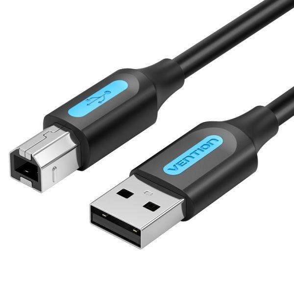 Cabo USB VENTION COQBG (1,5 m - USB Tipo A macho - USB Tipo B macho - Preto)