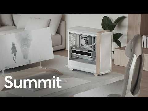 Caixa de Computador FRACTAL DESIGN Summit Chalk White TG Clear Tint (Midi Tower - Madeira, aço - 17,3 cm - Branco) — miniatura 2