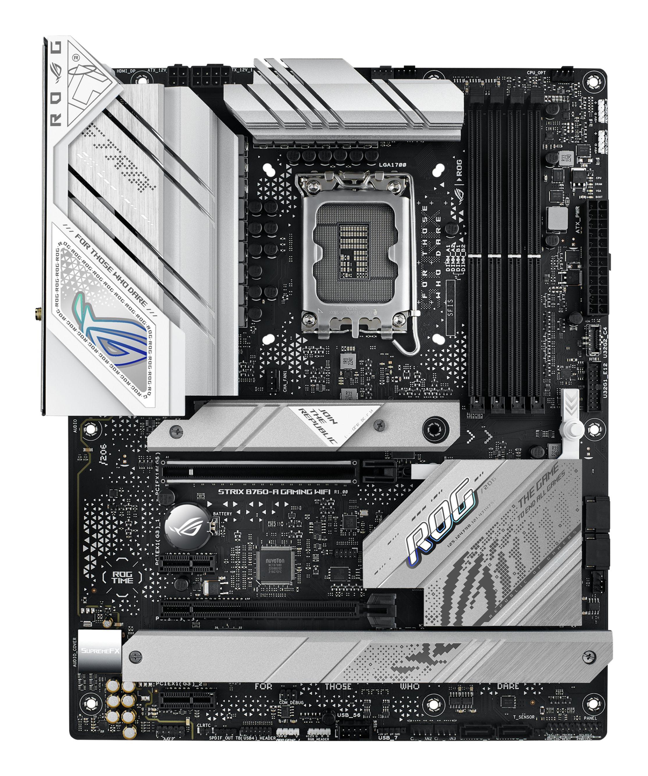 Motherboard ASUS ROG STRIX B760-A GAMING WIFI (LGA 1700 - ATX - Duplo canal - Alumínio e Preto)