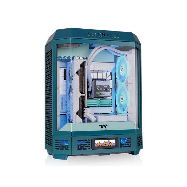 Caixa PC THERMALTAKE The Tower 600 (Mini-ITX, ATX, micro ATX - PS2 - Midi Tower - Verde-petróleo)