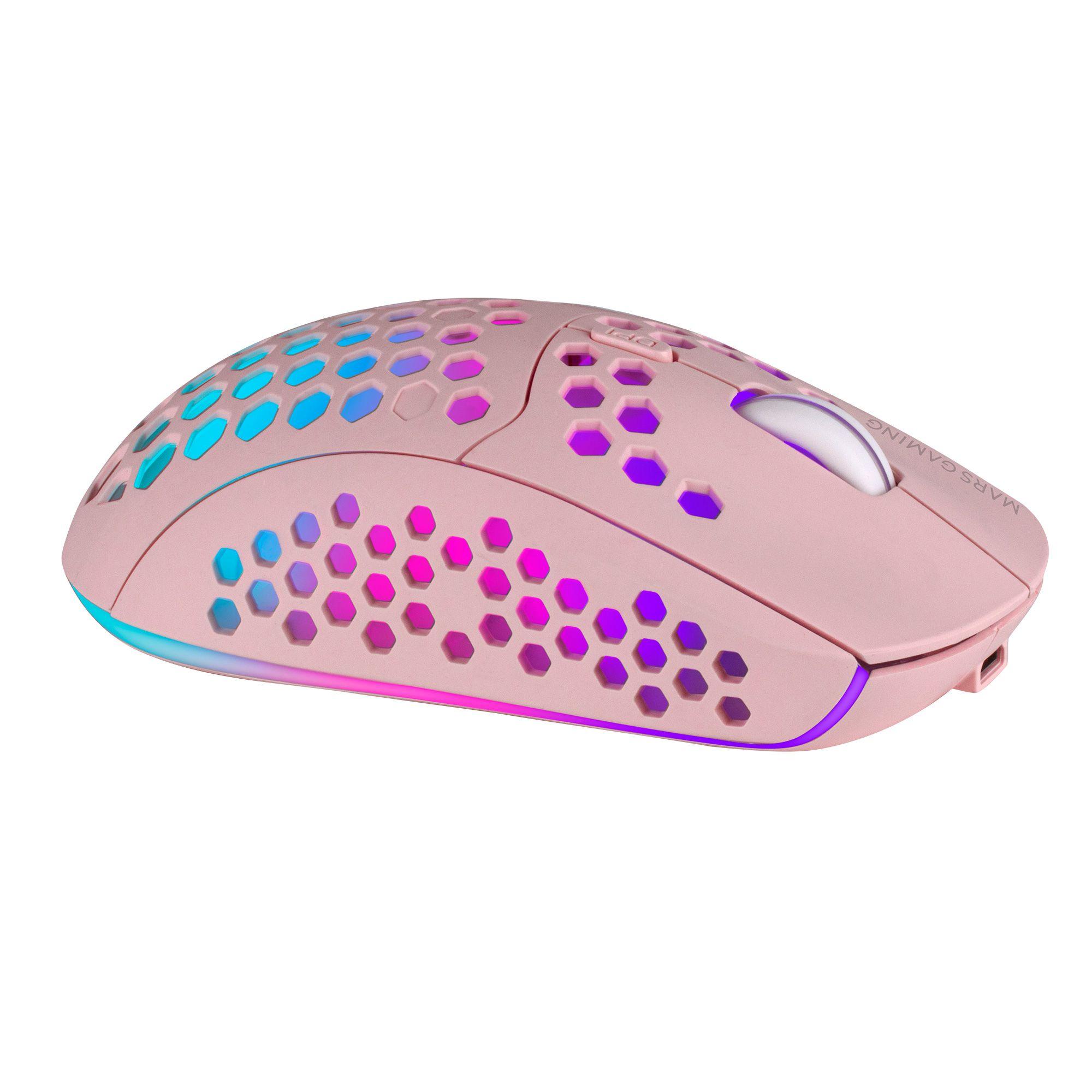 Rato Gaming MARS GAMING MMW3 (Mão direita - 3200 DPI - Ótico - Rosa), miniatura 2