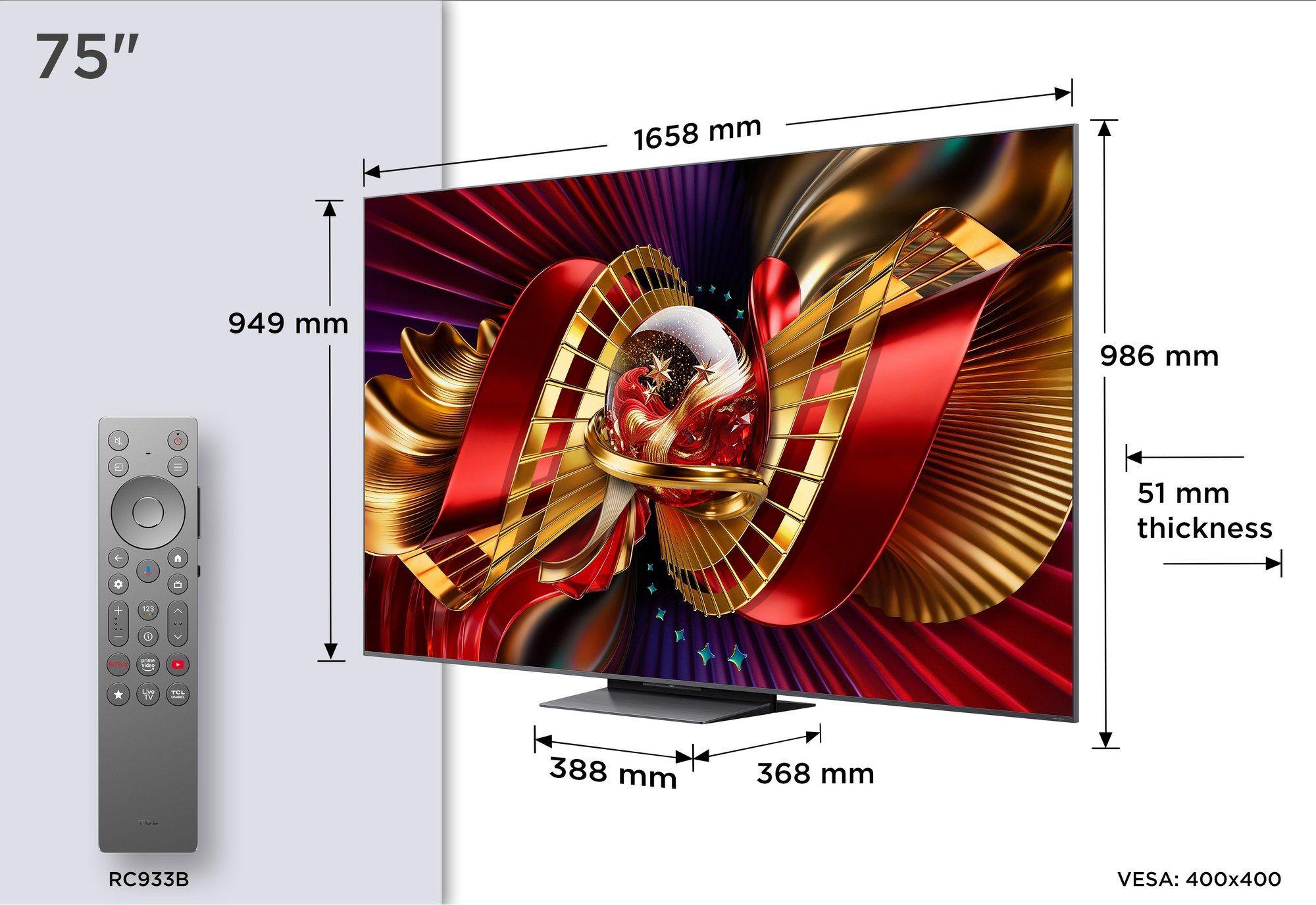 Televisão TCL TV 75C8L (75" - 4K UHD SQD-Mini LED - 144 Hz - Preto), miniatura 10