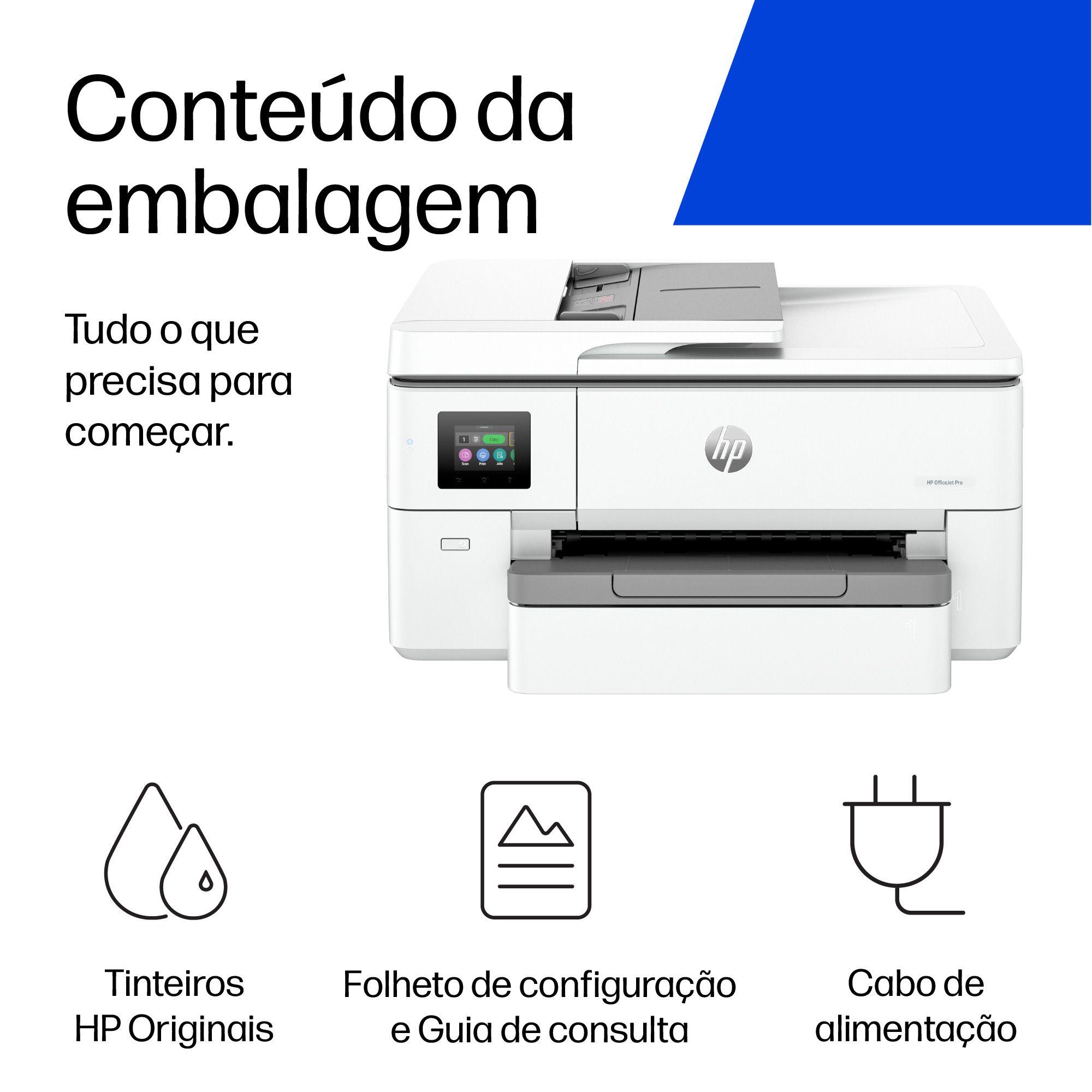 Impressora Multifunções HP OfficeJet Pro 9720e (A3 - Impressão a cores - 250 folhas - Cinzento), miniatura 6