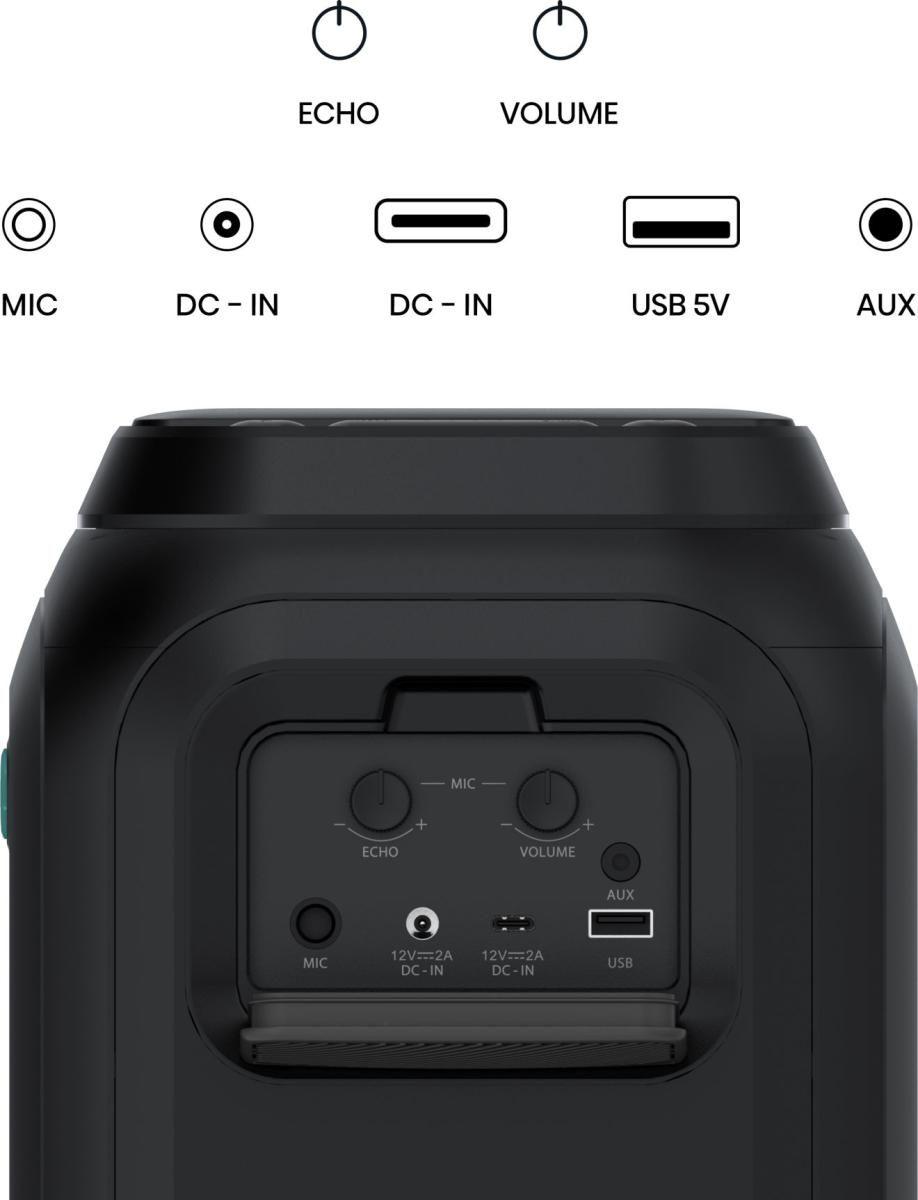 Coluna de Festa HISENSE Party Rocket 160 (160 W - Com fios e sem fios - Preto), miniatura 9