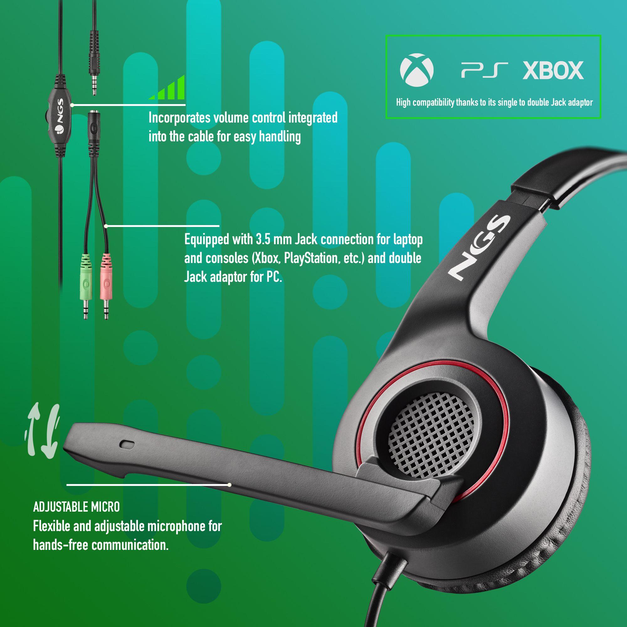 Headset NGS MSX10 PRO (Binaural - Com fios - Supra-aural - Preto) — miniatura 6